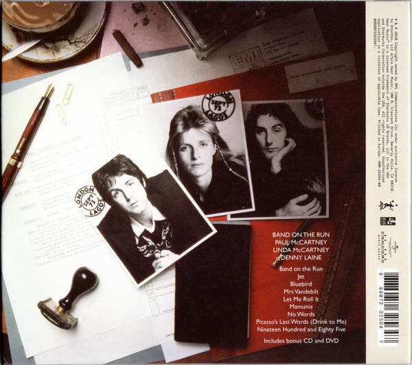 Rear Cover, McCartney, Paul & Wings - Band On The Run