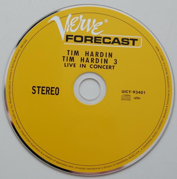CD, Hardin, Tim  - Tim Hardin 3 Live In Concert