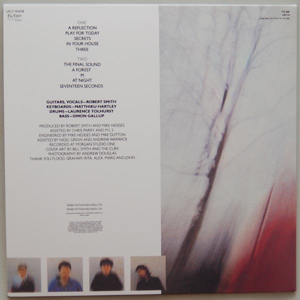 Back cover, Cure (The) - Seventeen Seconds 
