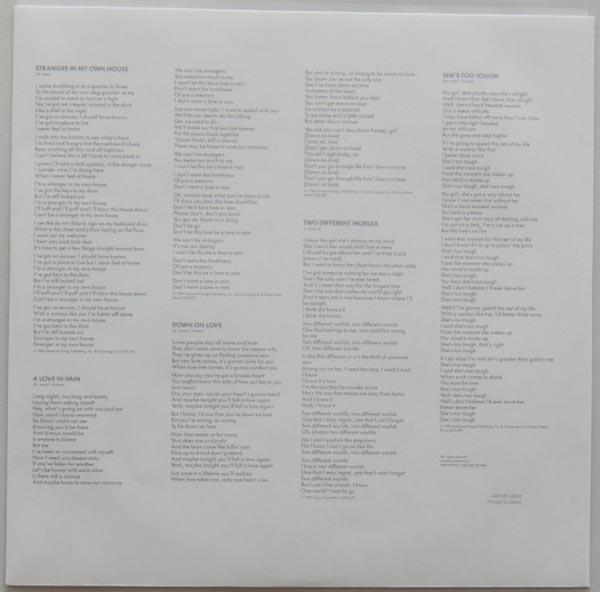 Inner sleeve side B, Foreigner - Agent Provocateur