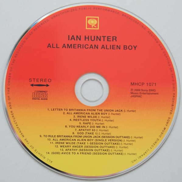 CD, Hunter, Ian - All American Alien Boy