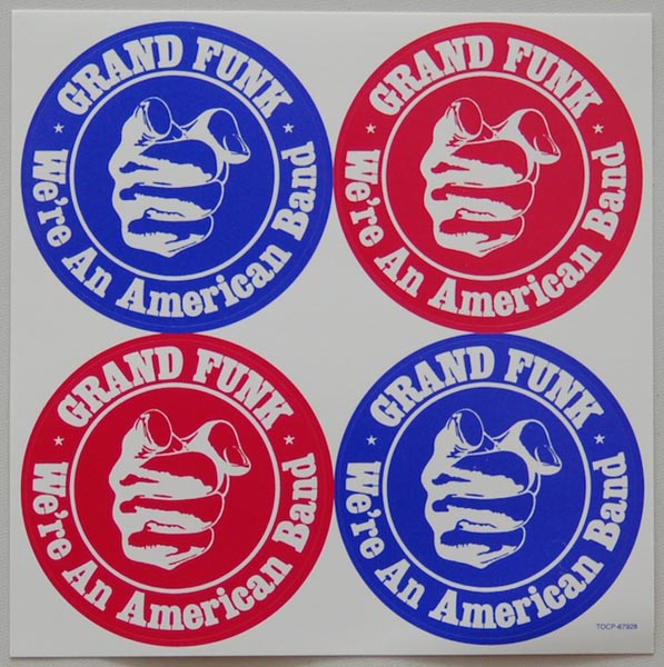 Sticker, Grand Funk Railroad - We're An American Band (+1)