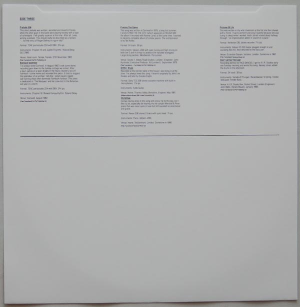 Inner sleeve 2 side B, Townshend, Pete - Another Scoop - 2CD