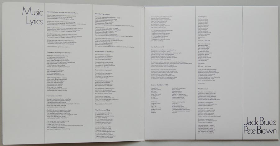Gatefold open, Bruce, Jack - Song For A Taylor [+ 4]