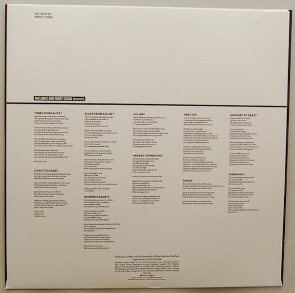 Inner sleeve side B, Jesus & Mary Chain - Automatic 