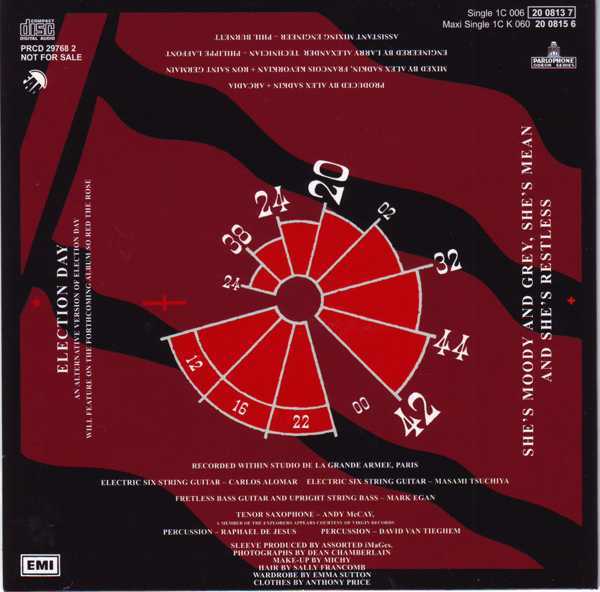 CD1 Sleeve [Back], Arcadia (Duran Duran) - The Singles Boxset