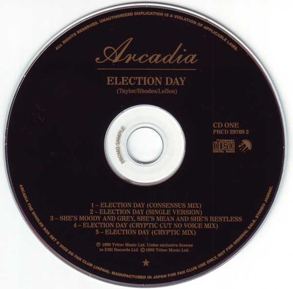 CD1 [Disc], Arcadia (Duran Duran) - The Singles Boxset