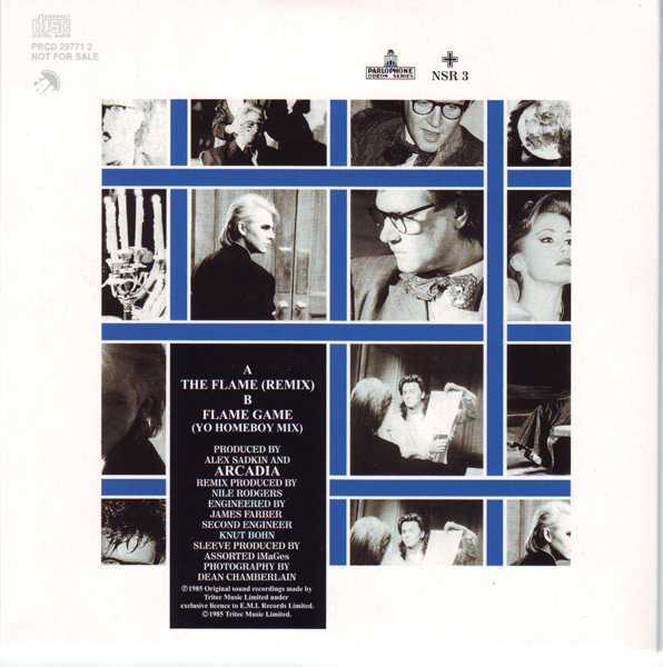 CD4 Sleeve [Back], Arcadia (Duran Duran) - The Singles Boxset