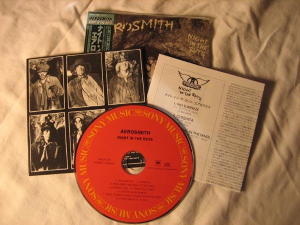 Inserts and CD, Aerosmith - Night In The Ruts