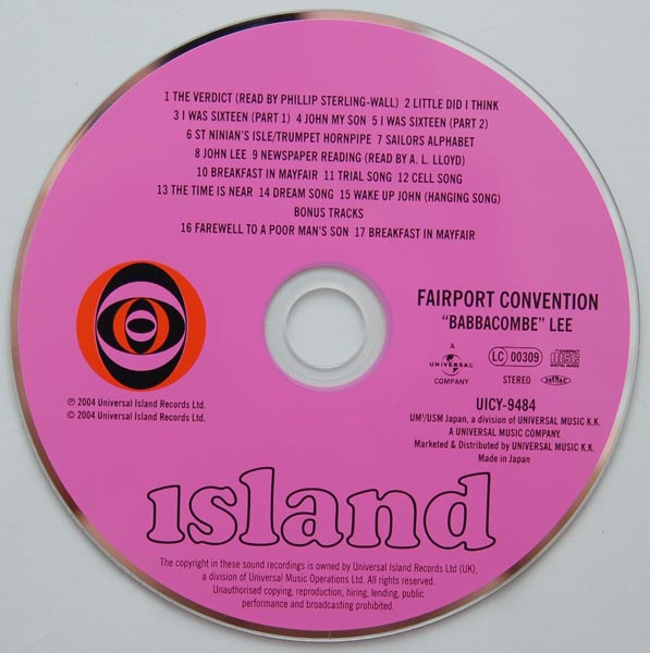 CD, Fairport Convention - Babbacombe Lee +2