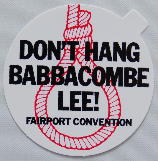 Sticker, Fairport Convention - Babbacombe Lee +2