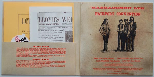 Gatefold open + Contents, Fairport Convention - Babbacombe Lee +2