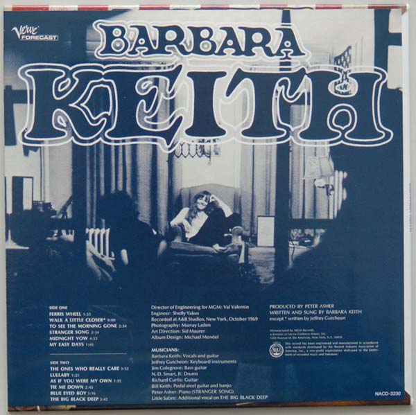 Back cover, Keith, Barbara - Barbara Keith