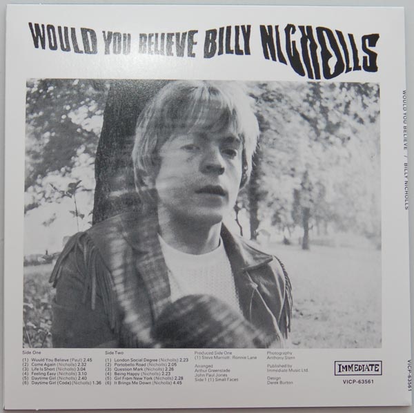 Back cover, Nicholls, Billy - Would You Believe +2