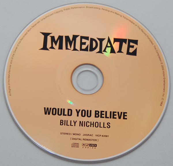 CD, Nicholls, Billy - Would You Believe +2