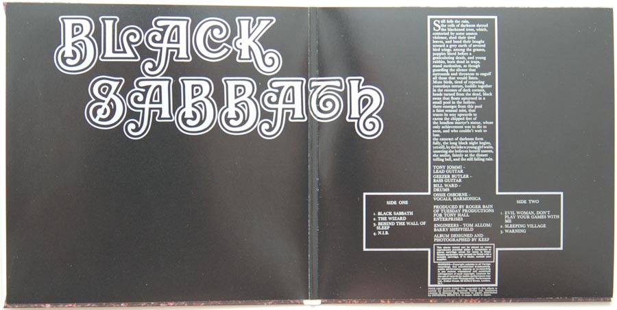 Gatefold open, Black Sabbath - Black Sabbath