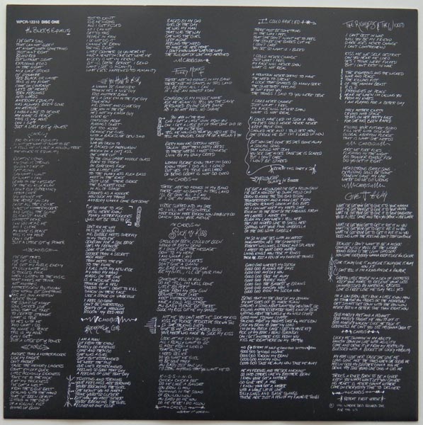 Inner sleeve 2 side B, Red Hot Chili Peppers - Blood Sugar Sex Magik