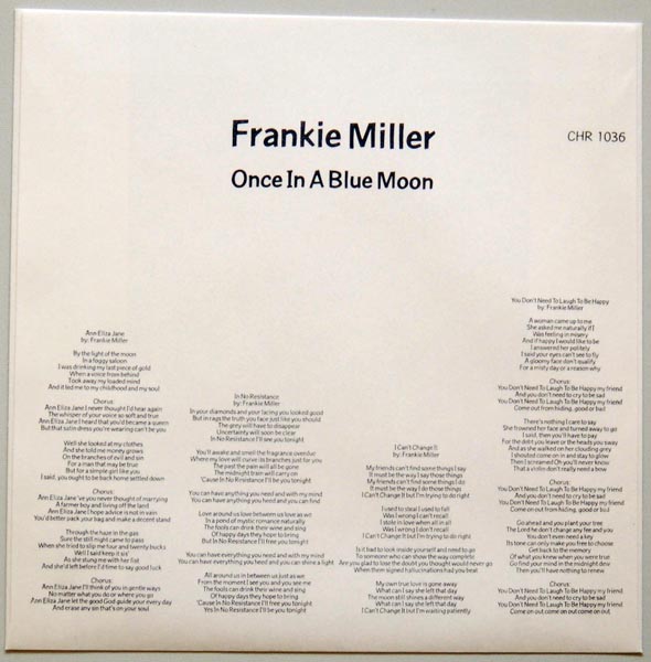 Inner sleeve 1A, Miller, Frankie - Once In A Blue Moon +4