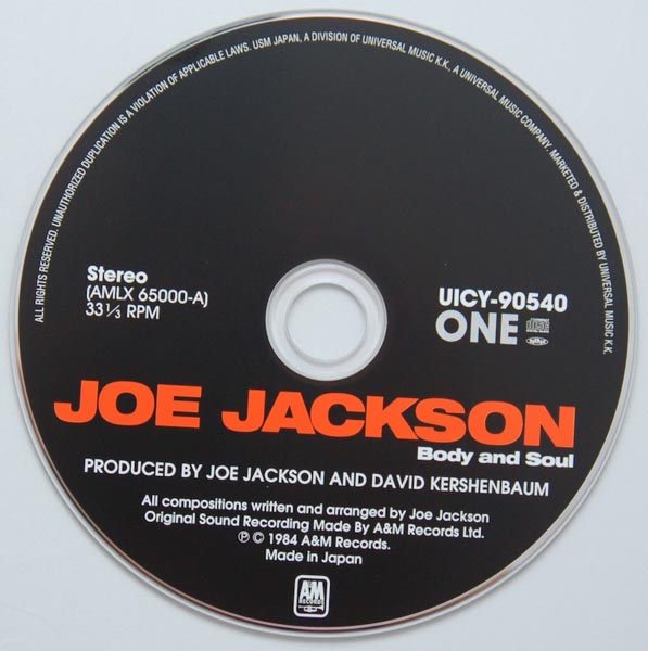 CD, Jackson, Joe - Body and Soul