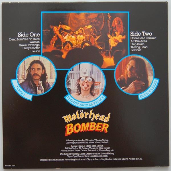 Back cover, Motorhead - Bomber