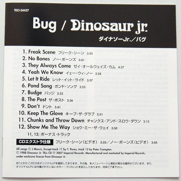 Lyric book, Dinosaur Jr. - Bug