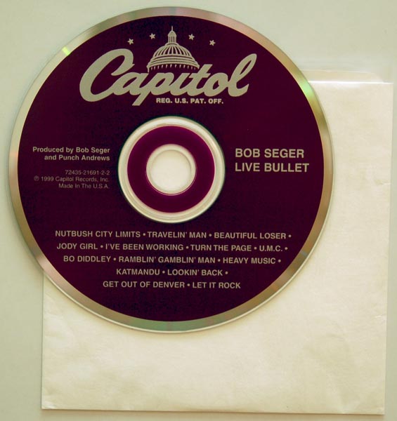 CD and inner sleeve, Seger, Bob (& The Silver Bullet Band) - Live Bullet