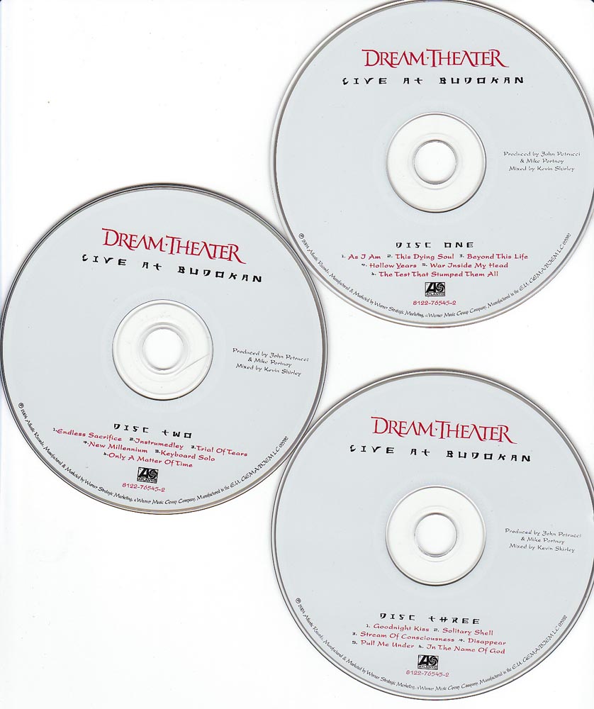 Discs 1-3, Dream Theater - Live At Budokan