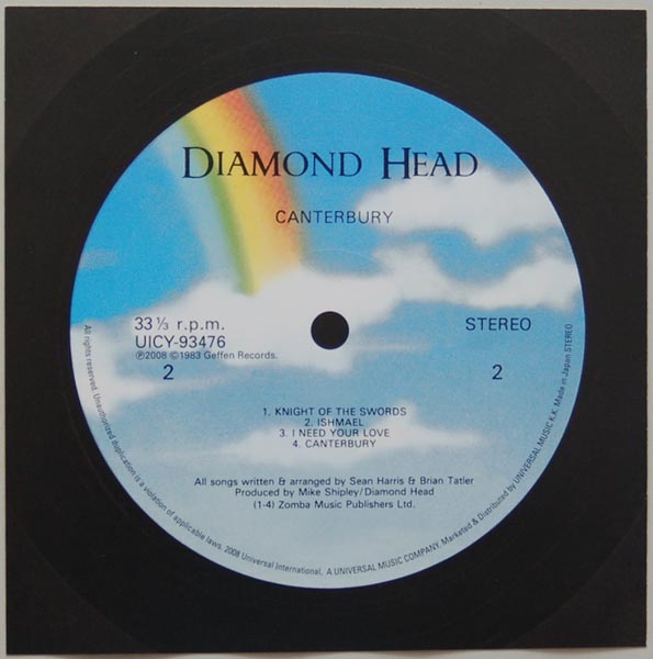 Back Label, Diamond Head - Canterbury 