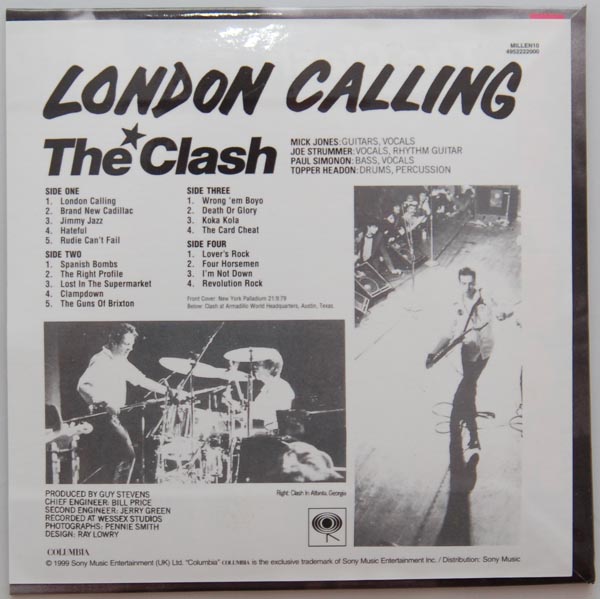 Back cover, Clash (The) - London Calling