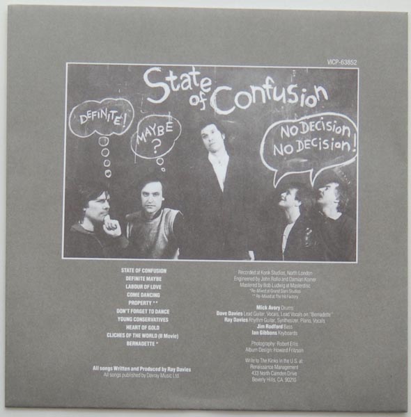 Inner sleeve side A, Kinks (The) - State Of Confusion +4