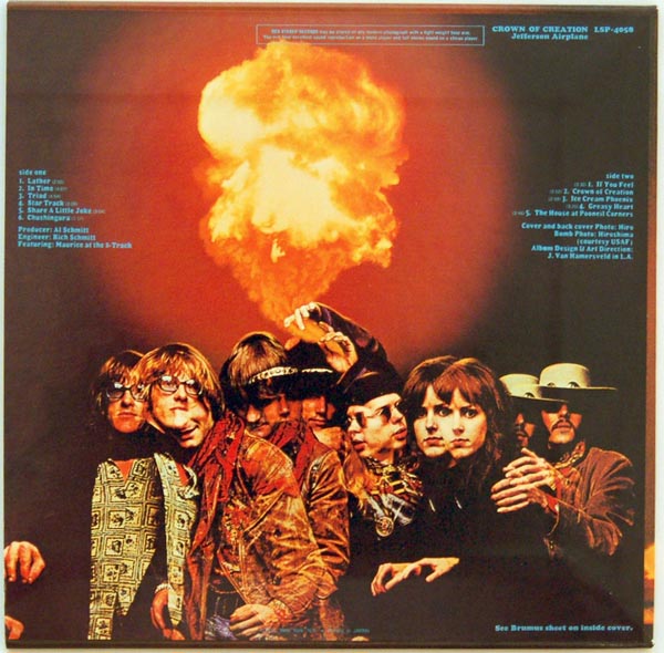 Back cover, Jefferson Airplane - Crown Of Creation +4