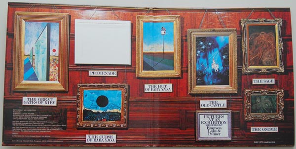 Gatefold open, Emerson, Lake + Palmer - Pictures At An Exhibition
