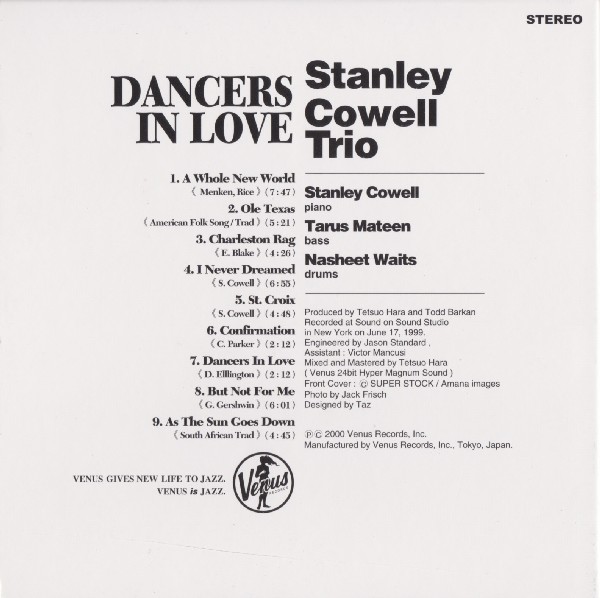back, Cowell, Stanley (Trio) - Dancers In The Dark [Gold]