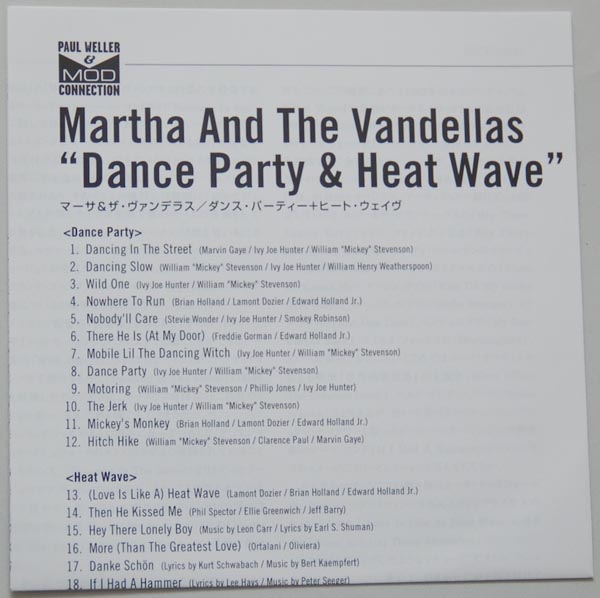 Lyric book, Reeves, Martha + Vandellas - Dance Party / Heat Wave