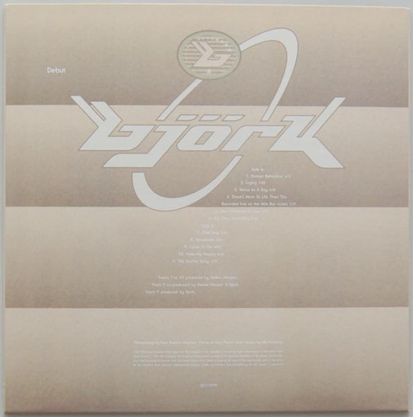 Back cover, Bjork - Debut +2