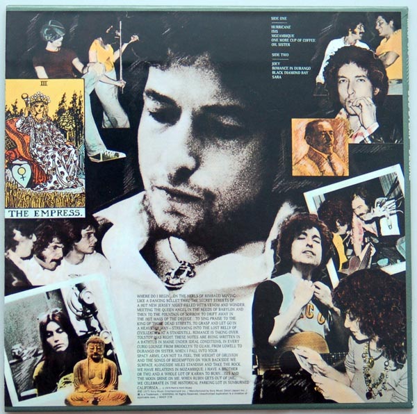 Back cover, Dylan, Bob - Desire
