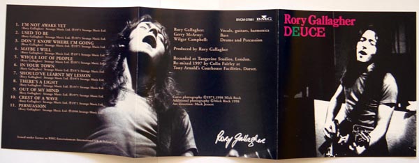 Booklet, outside unfolded, Gallagher, Rory - Deuce