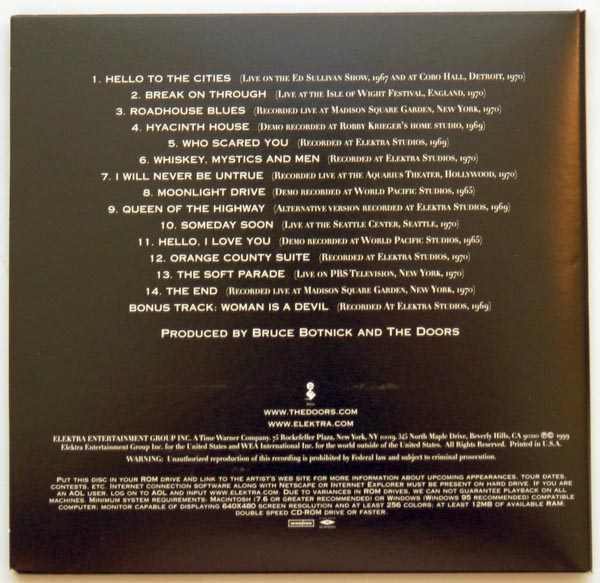 Back cover, Doors (The) - Essential Rarities