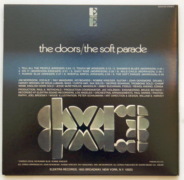 Back cover, Doors (The) - The Soft Parade