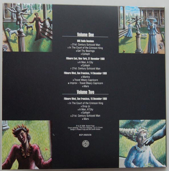 Vol. 1 & 2 Back cover, King Crimson - Epitaph: Vol.1 - Vol.4
