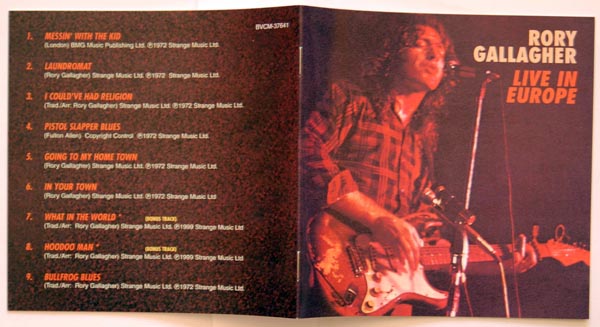 Booklet first and last pages, Gallagher, Rory - Live In Europe