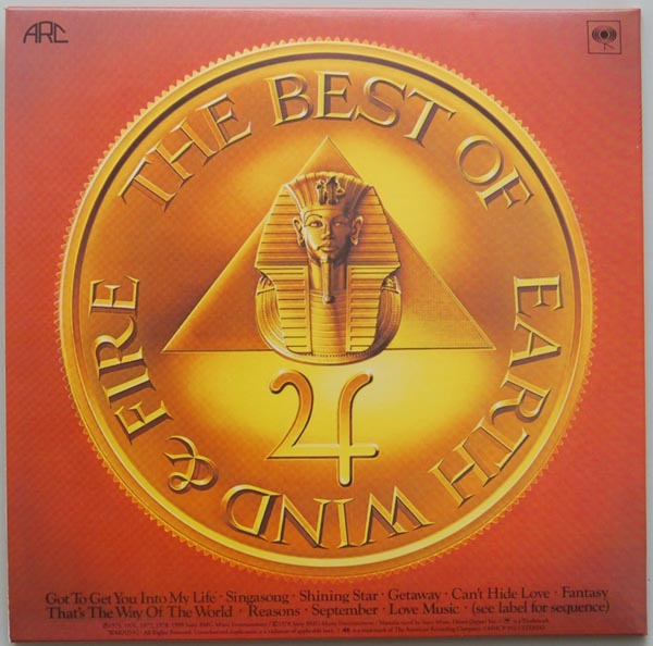 Back cover, Earth, Wind + Fire - The Best of Earth, Wind and Fire