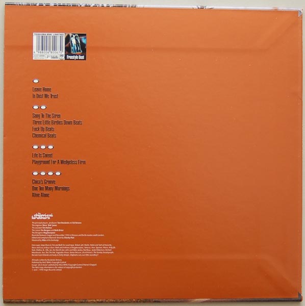 Back cover, Chemical Brothers - Exit Planet Dust