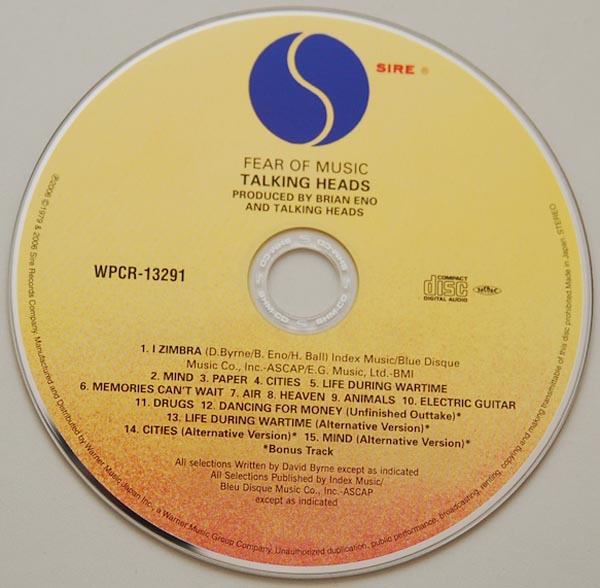 CD, Talking Heads - Fear Of Music + 4