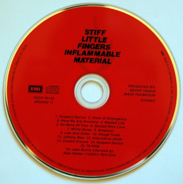 CD, Stiff Little Fingers - Inflammable Material