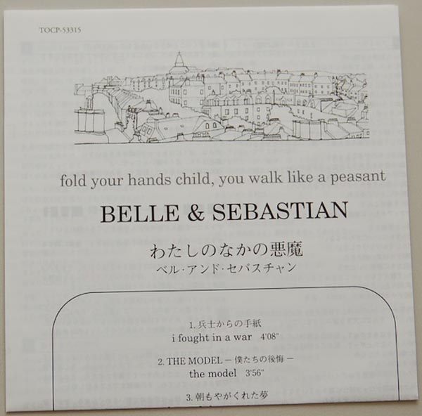 Lyric book, Belle + Sebastian - Fold Your Hands Child, You Walk Like A Peasant