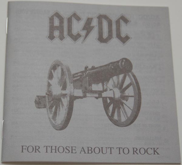 Lyric book, AC/DC - For Those About To Rock We Salute You