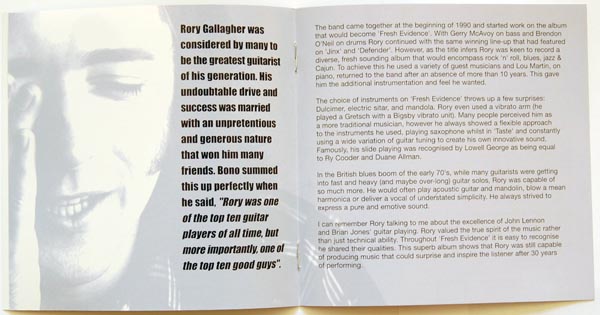 Booklet pages 4 & 5, Gallagher, Rory - Fresh Evidence