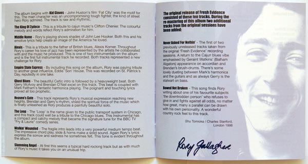 Booklet pages 6 & 7, Gallagher, Rory - Fresh Evidence