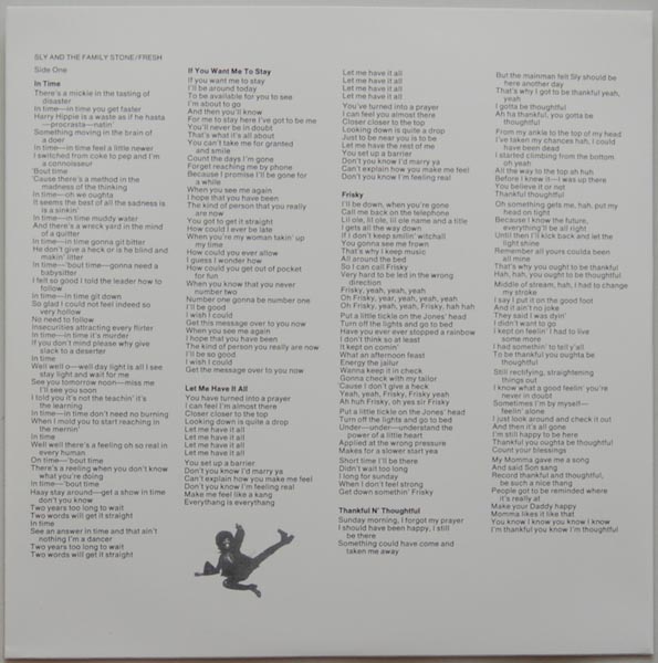 Inner sleeve side A, Sly + The Family Stone - Fresh+5